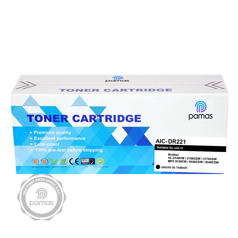 377-DRUM-TAMBOR-PAMAS-DR-221BK.jpg Drum PAMAS Compatible Brother DR-221 Negro - Imagen 1