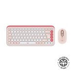 Teclado Logitech + Mouse Pop Icon Bluetooth Wireless Pink