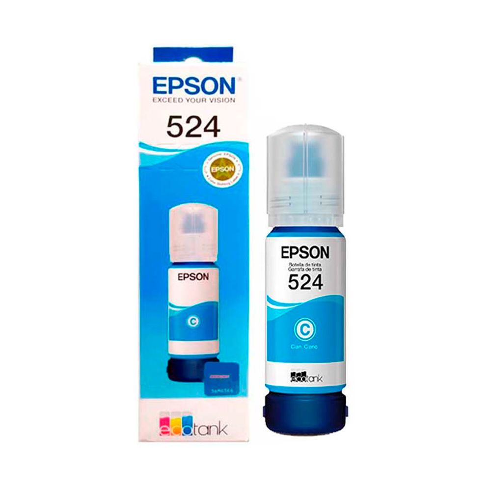 524-cyan.jpg Tinta Epson 524 CIAN Botella 70ML - Imagen 1