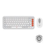 Teclado Logitech + Mouse Pop Icon Bluetooth Wireless Blanco