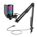 Micrófono Fifine Ampligame A6T RGB incluye Brazo – Black - Imagen 3
