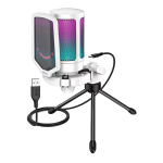 Micrófono USB Gaming RGB, FIFINE AmpliGame A6V – White - Imagen 3