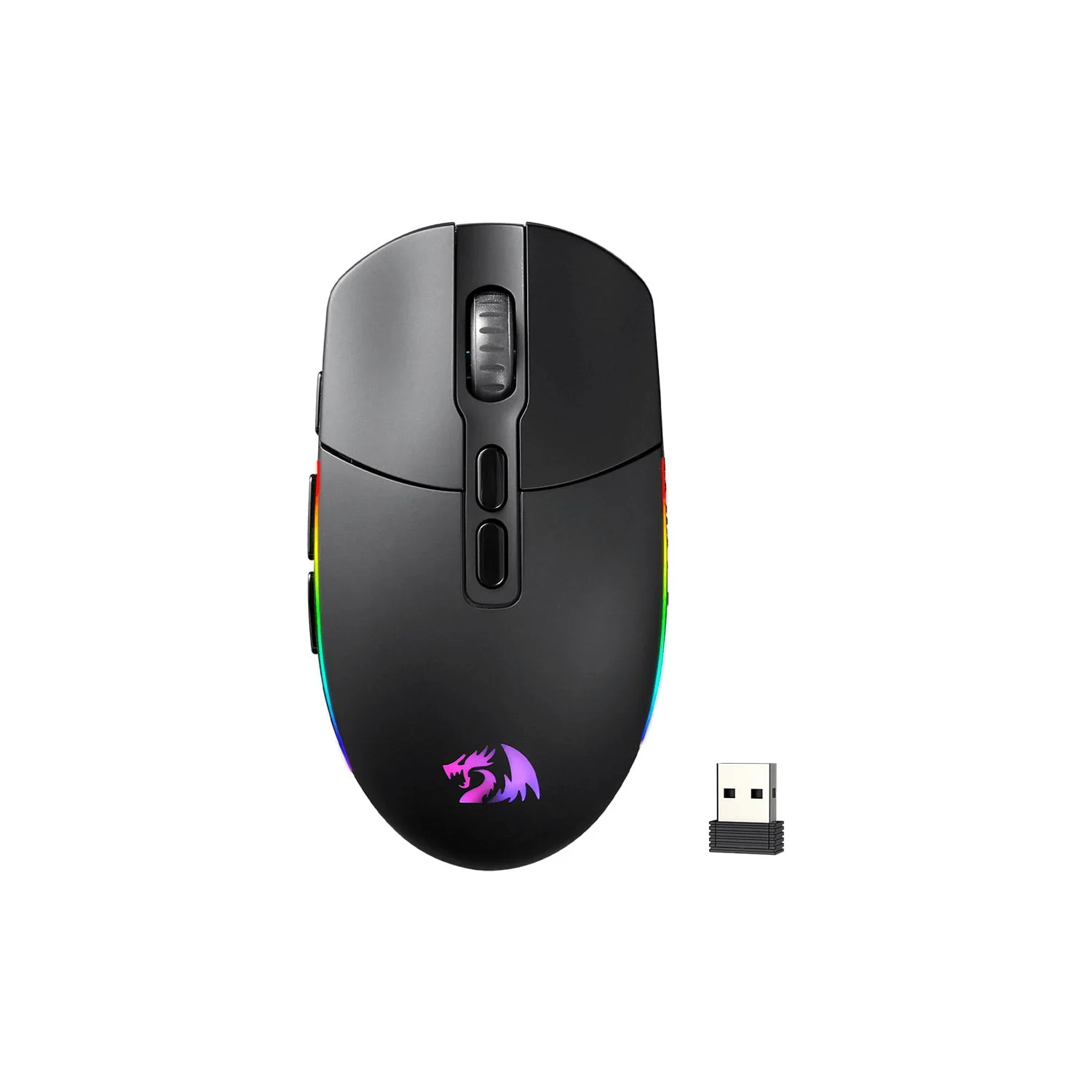 GC03491_1.jpg.webp Mouse Redragon Inalambrico INVADER PRO (M719RGB-PRO)Gaming/Usb/10,000DPI/Black - Imagen 1