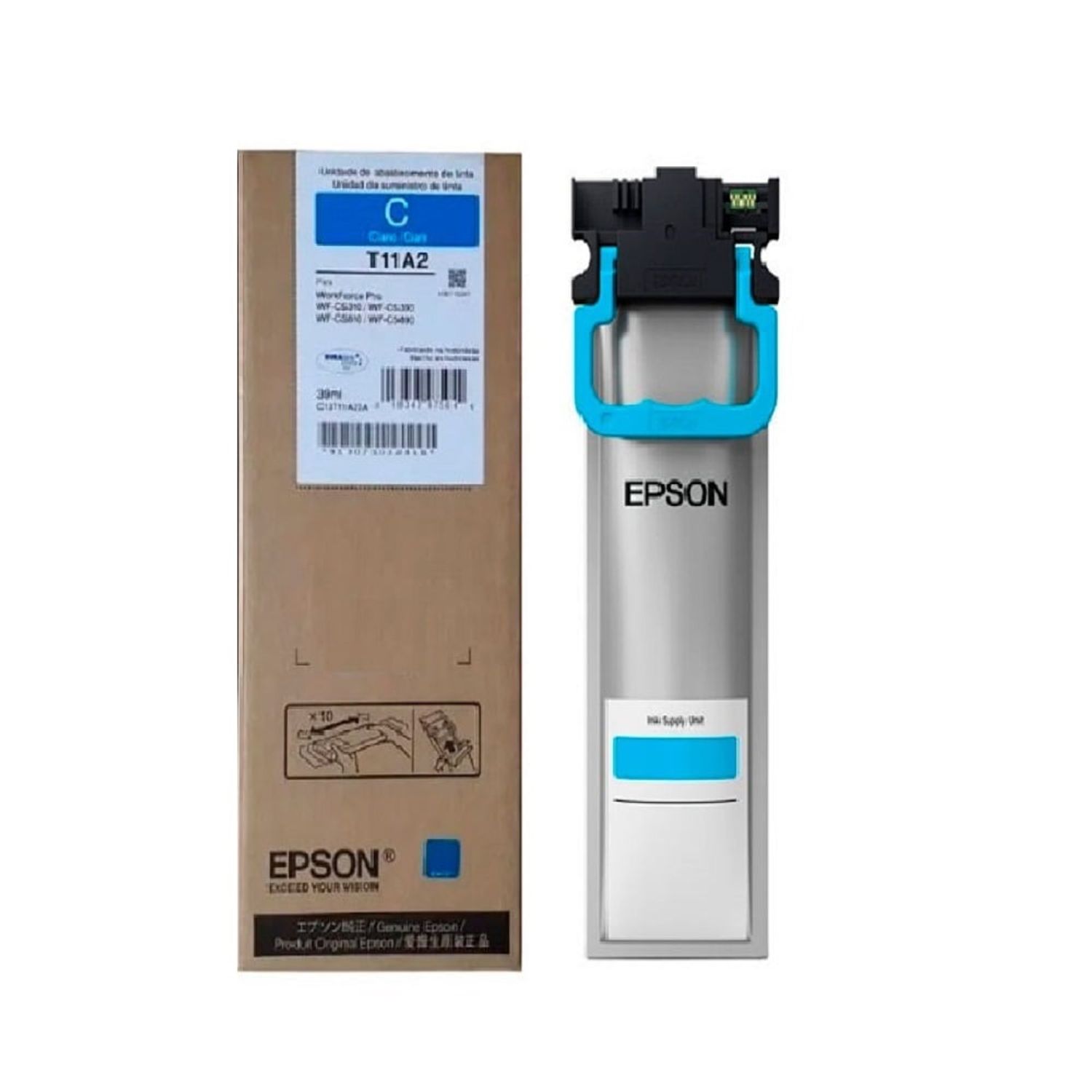 T11A2.jpeg Tinta Epson T11A2 Cian T11A220- 39ml - Imagen 1