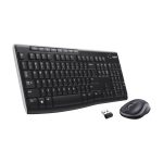 Combo Logitech Inalambrico MK270 Receptor USB/Diseño Ergonomico/ NEGRO