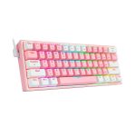 Teclado Gamer Redragon Fizz Pro Inalámbrico  K616 | Pink / White - Imagen 3