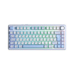 TECLADO AULA F75 INALAMBRICO INGLES MECANICO SW-GRAY RGB BLANCO-CELESTE