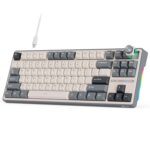TECLADO MECANICO ROYAL KLUDGE RK-R87PRO ALAMBRICO (SW-CREAMY)-HALF GREY - Imagen 4