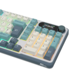 TECLADO ROYAL KLUDGE RK-S98 INALAMBRICO SP LIGHT CLOUD CHARTREUSE SWITCH - Imagen 4