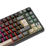 TECLADO ROYAL KLUDE RK-X87 INLAMBRICO PHANTOM-CREAMY SWITCH - Imagen 5