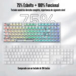 Teclado Gamer Redragon Pollux Pro K628CT Ice Silver - Imagen 3